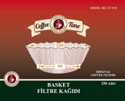 Coffe Time 250/90 Craft Basket Filtre Kahve Kağıdı 1000'li